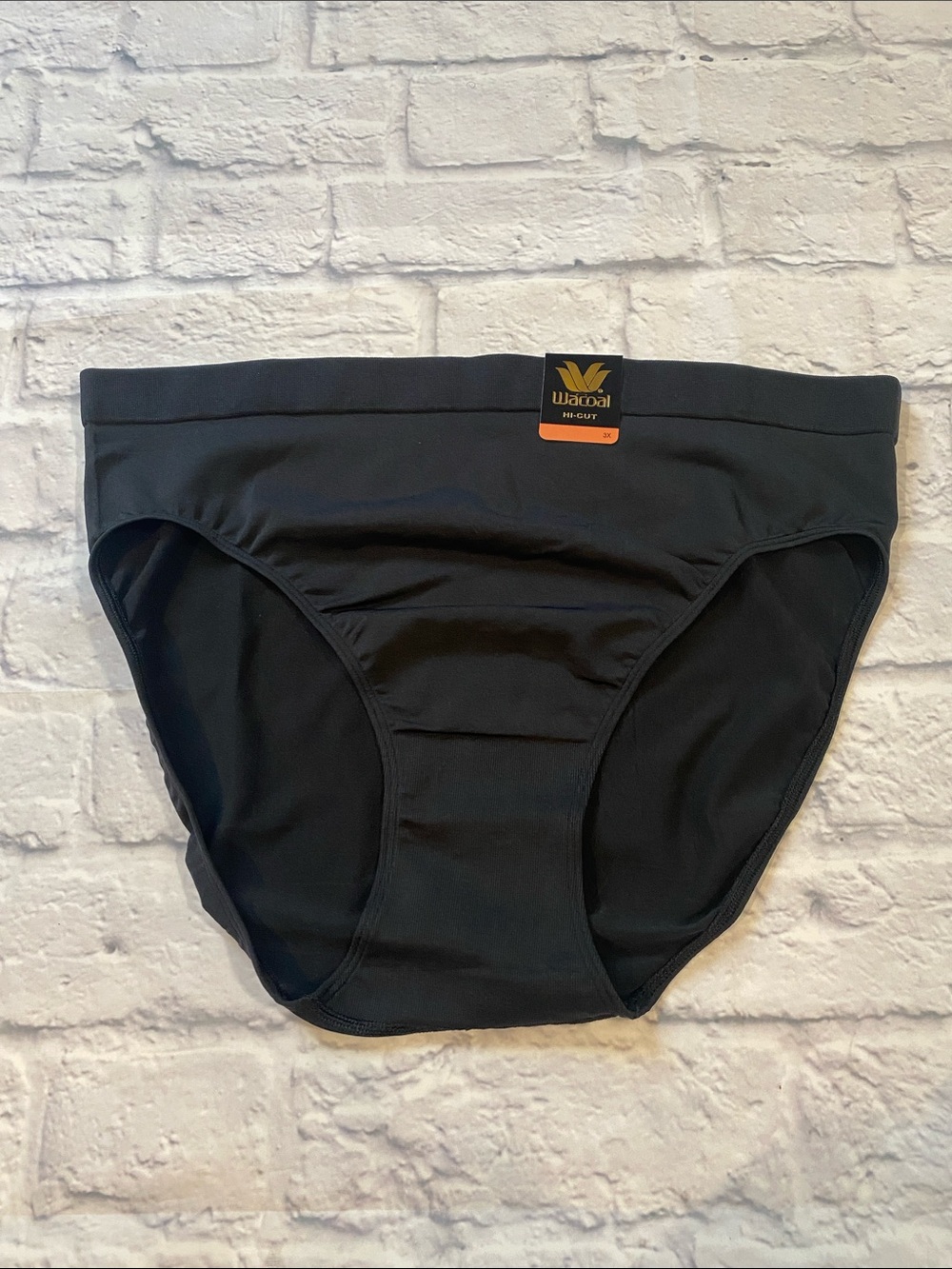 Wacoal B-Smooth Seamless Hi-Cut Briefs Black Size 3X  834175 NWT